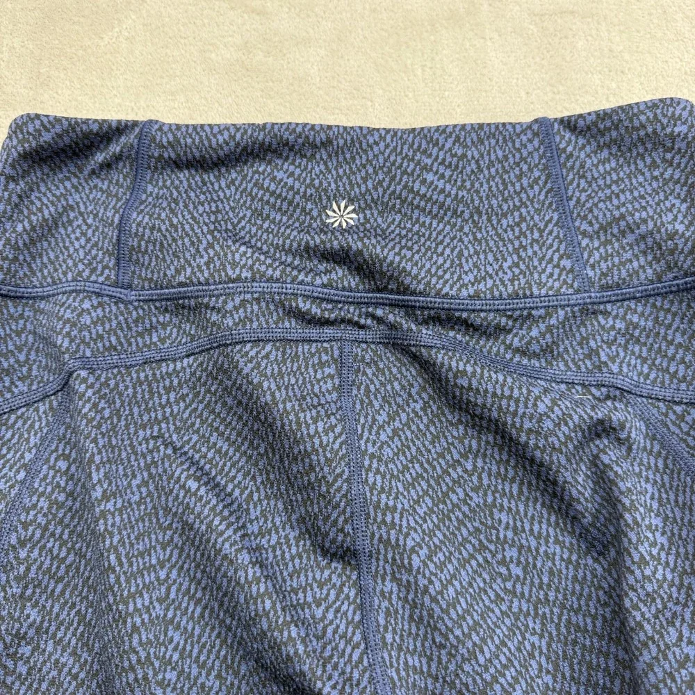 Athleta Rainier Textured Tight Women's S Navy Winter Running Cold Weather Hiking